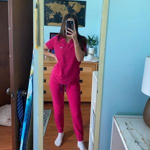 Figs Ultra Rose scrubs set